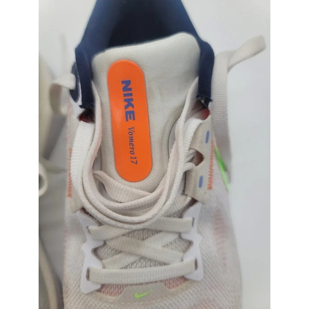 Nike Air ZoomX Vomero 17 Women's 7.5 Running Shoes White Orange Lime Used